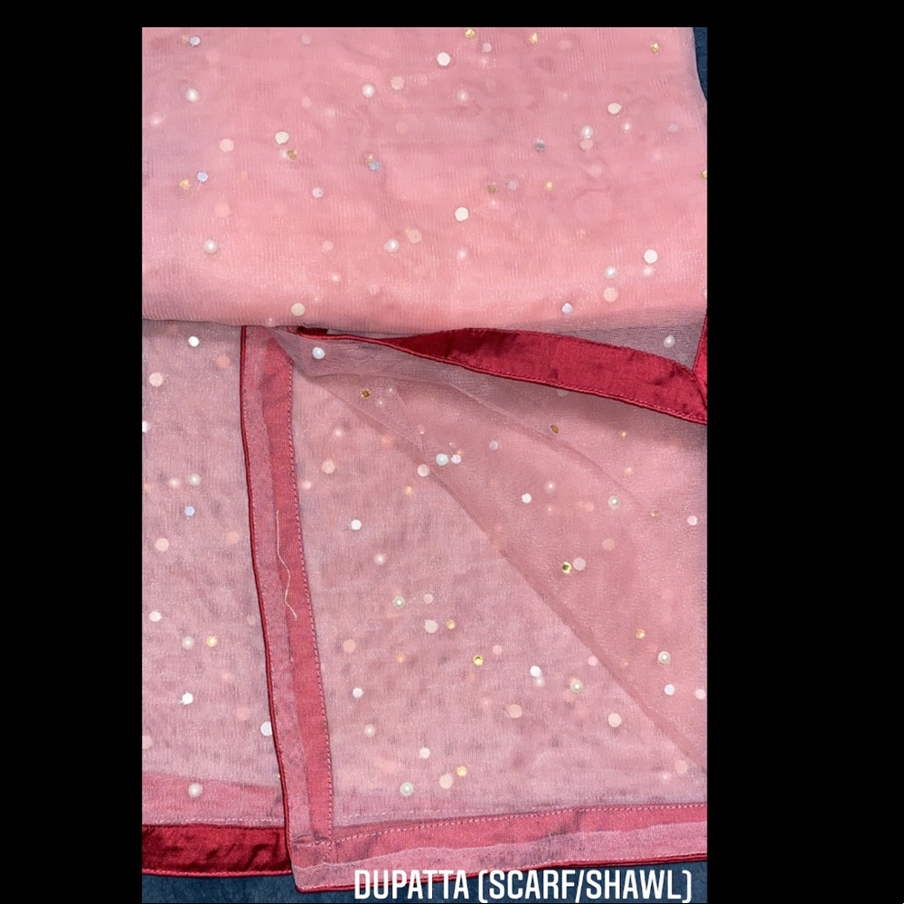 Beautiful Pink Embroidered Handmade Stone